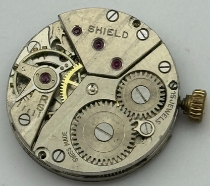 19.7mm Shield Peseux P 220 Manual Wind Swiss Made 15 Jewels Watch Movement PARTS