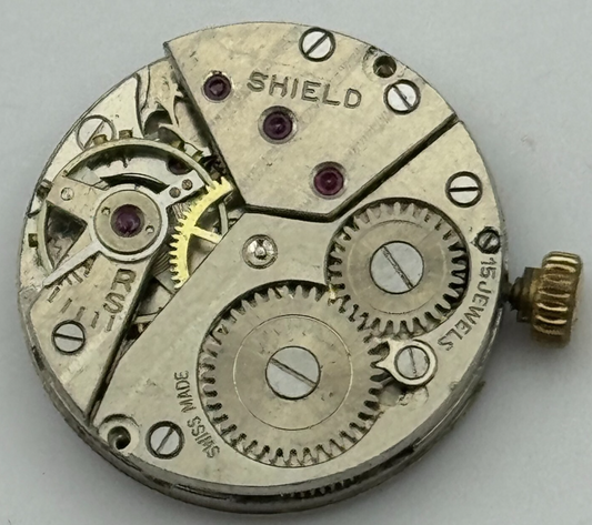 19.7mm Shield Peseux P 220 Manual Wind Swiss Made 15 Jewels Watch Movement PARTS