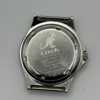 Vintage Kangol Men’s Quartz Watch Kangaroo Silver Tone 100 Metre Working 40mm