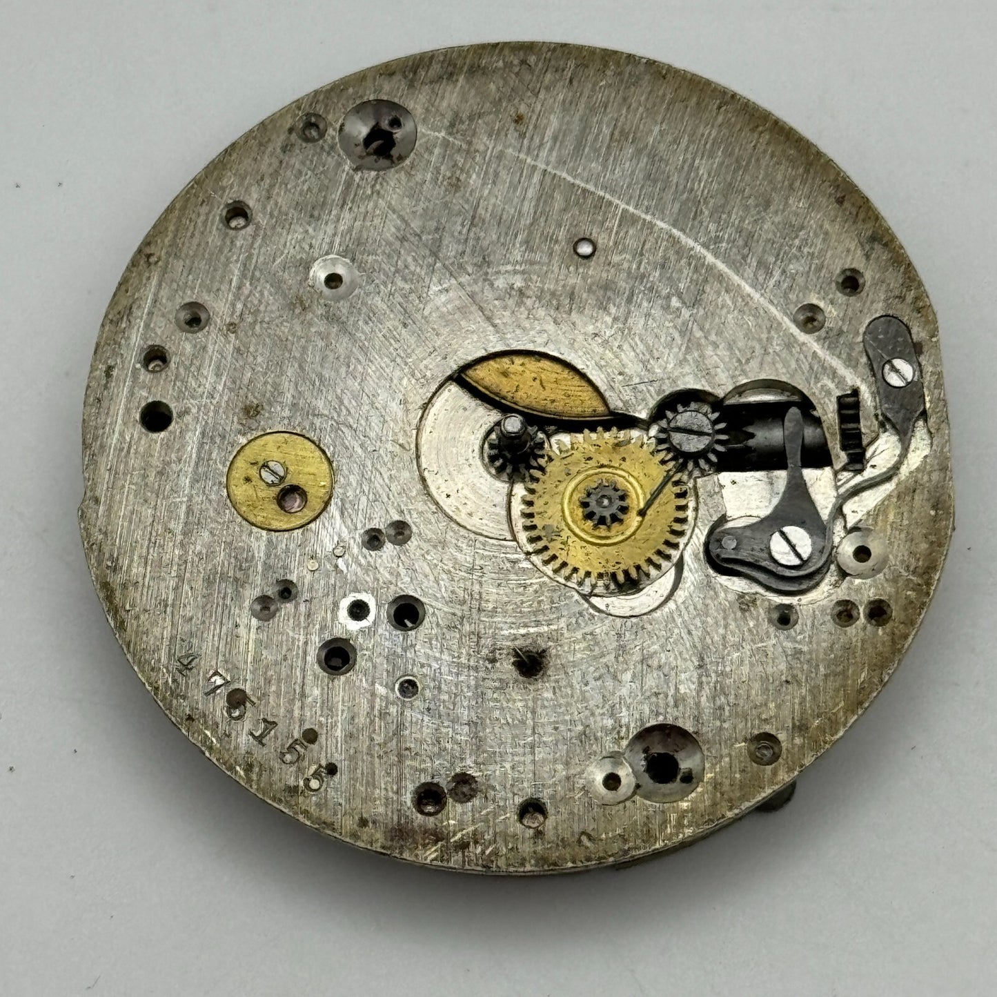 43mm Unidentified 15 Jewels Swiss Vintage Pocket Watch Movement PARTS SPARES