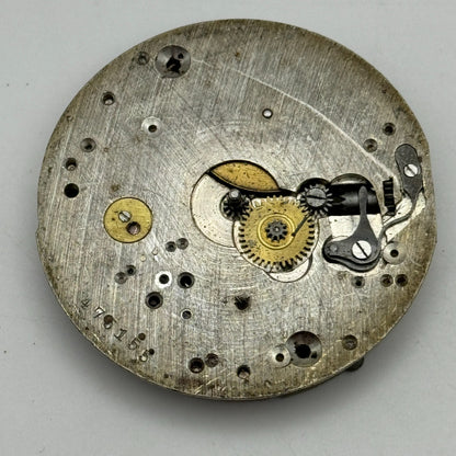 43mm Unidentified 15 Jewels Swiss Vintage Pocket Watch Movement PARTS SPARES