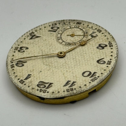 40.7mm Swiss 24 Hour Dial Sub Seconds Pocket Watch Movement Hands PARTS SPARES