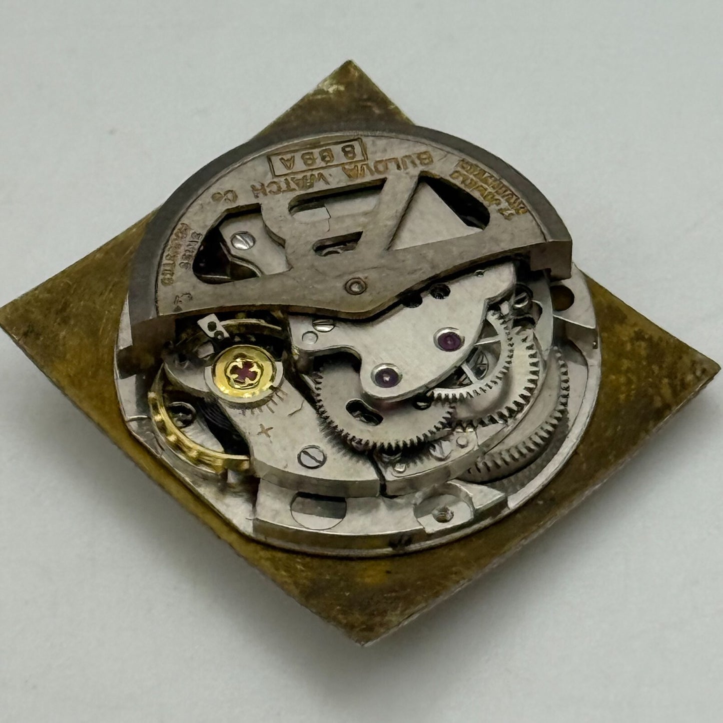 20.8mm Vintage Bulova 8BBA Good Balance Automatic Watch Movement PARTS REPAIR