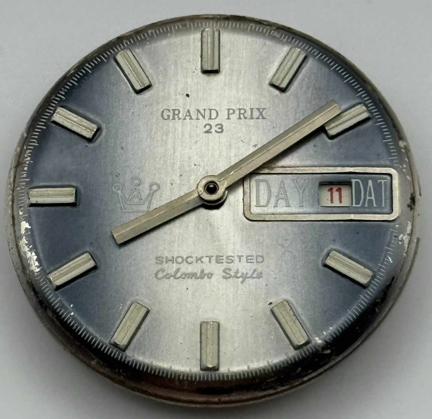 Colombo Style Grand Prix Day Date 1978-3 Watch Movement Manual Wind Parts 24mm