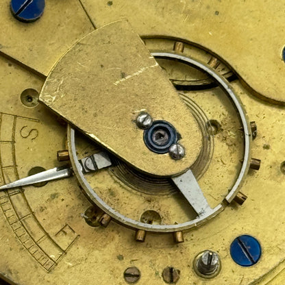 45mm Antique J W Johnston & Son Carlisle Key Wound Pocket Watch Movement PARTS