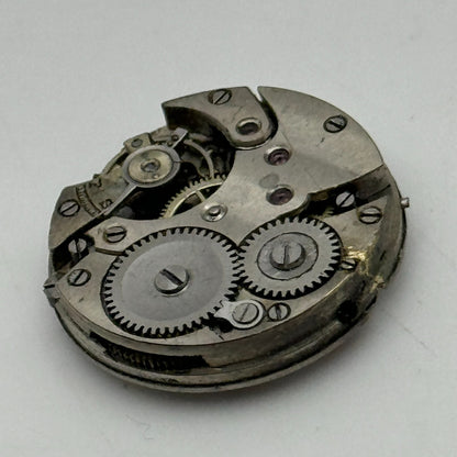 24.1mm Unidentified Manual Wind Trench Watch Movement Dial Hands Vintage PARTS