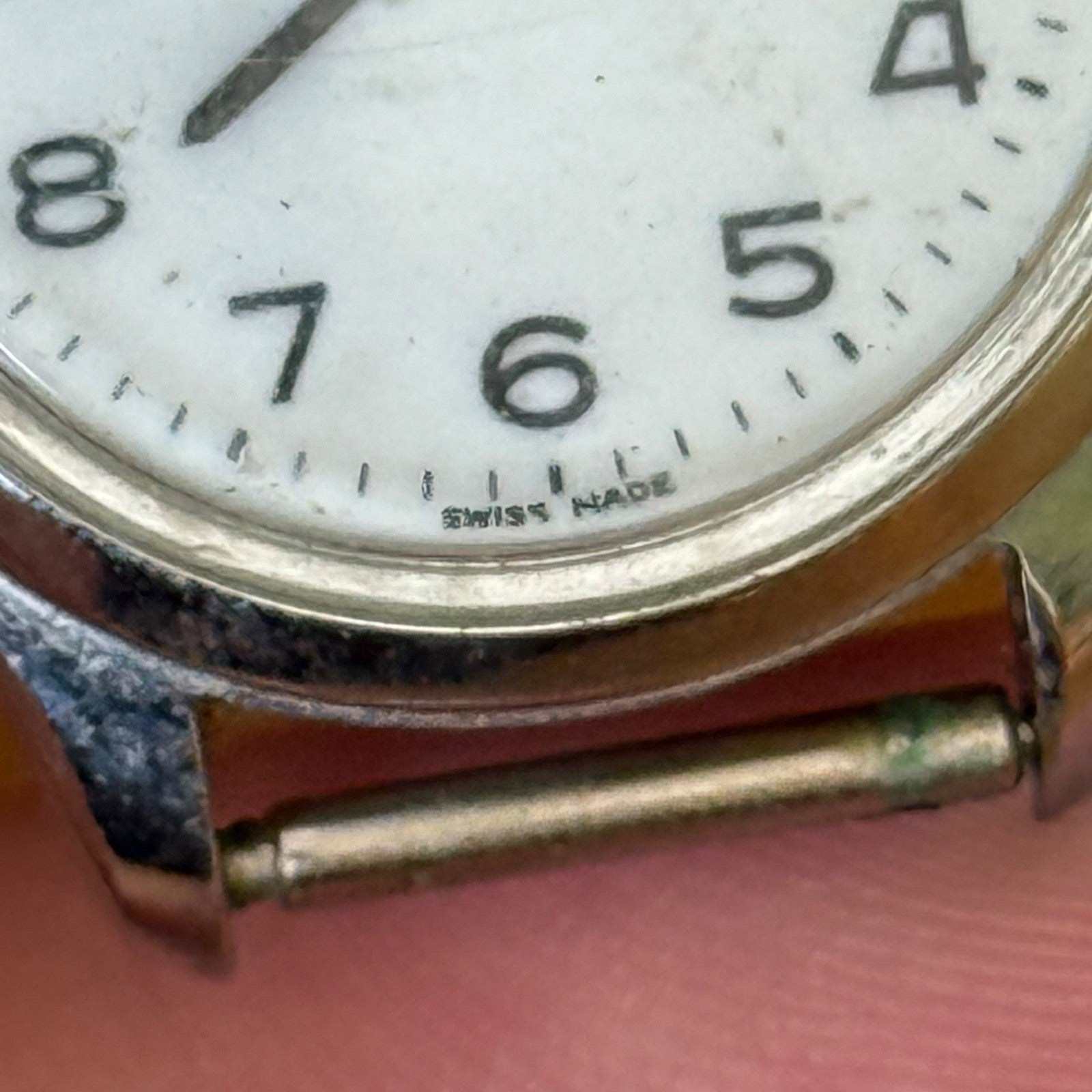 25mm Running Vintage Ingersoll White Dial Swiss Manual Wind Watch PARTS / REPAIR