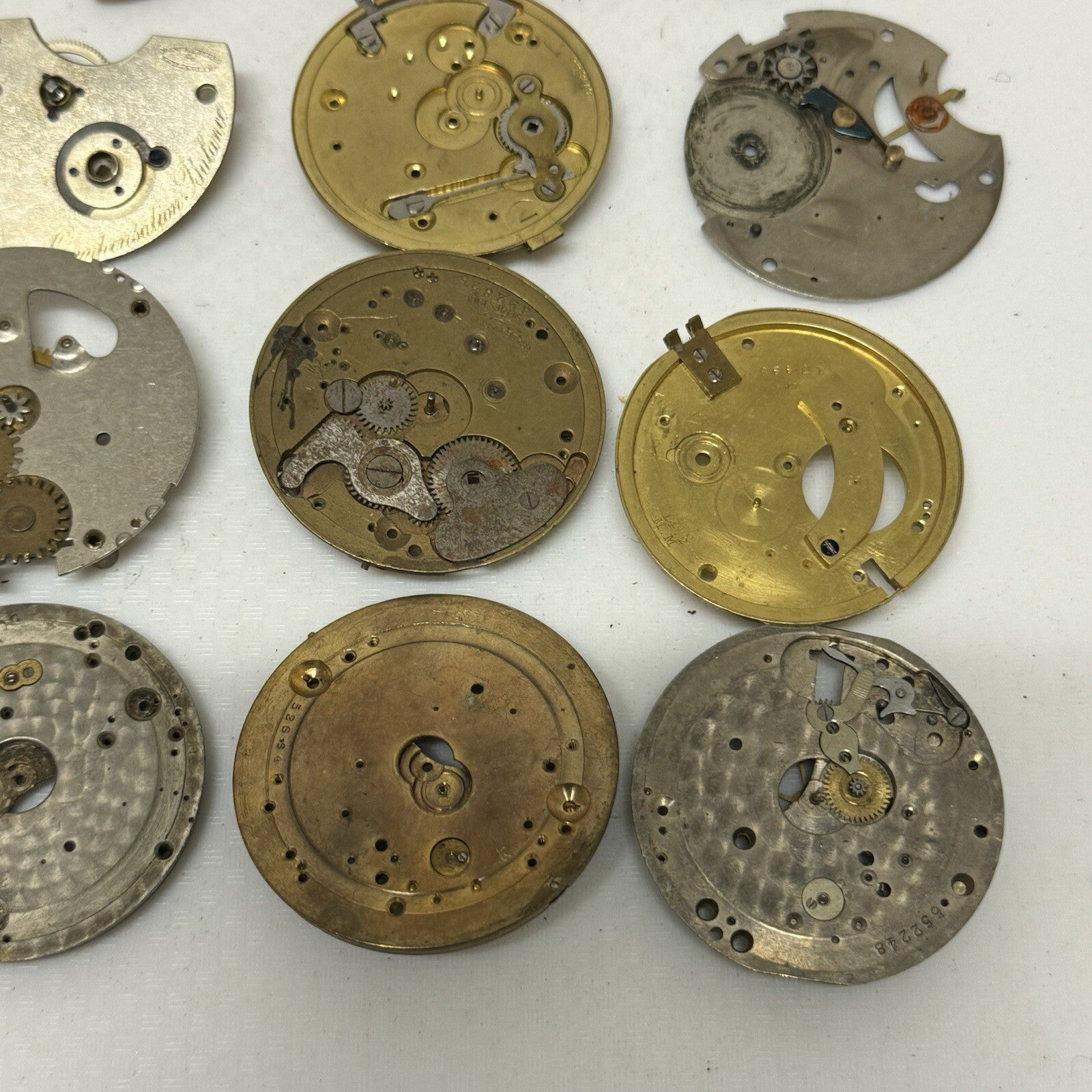 400 Grams Mixed Partial Pocket Watch Movements Watchmakers Job Lot Spares Parts