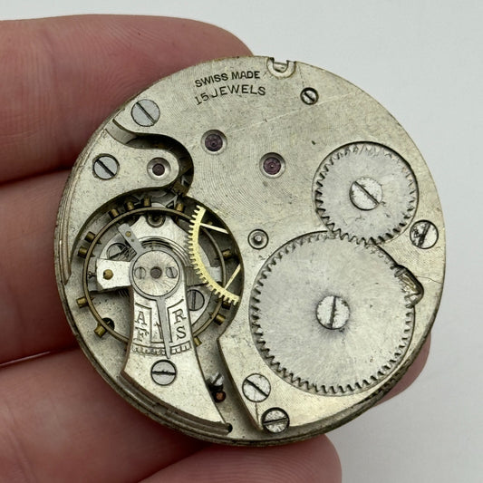 43mm Hunter 15 Jewels Swiss Balance Ok Pocket Watch Movement PARTS REPAIR
