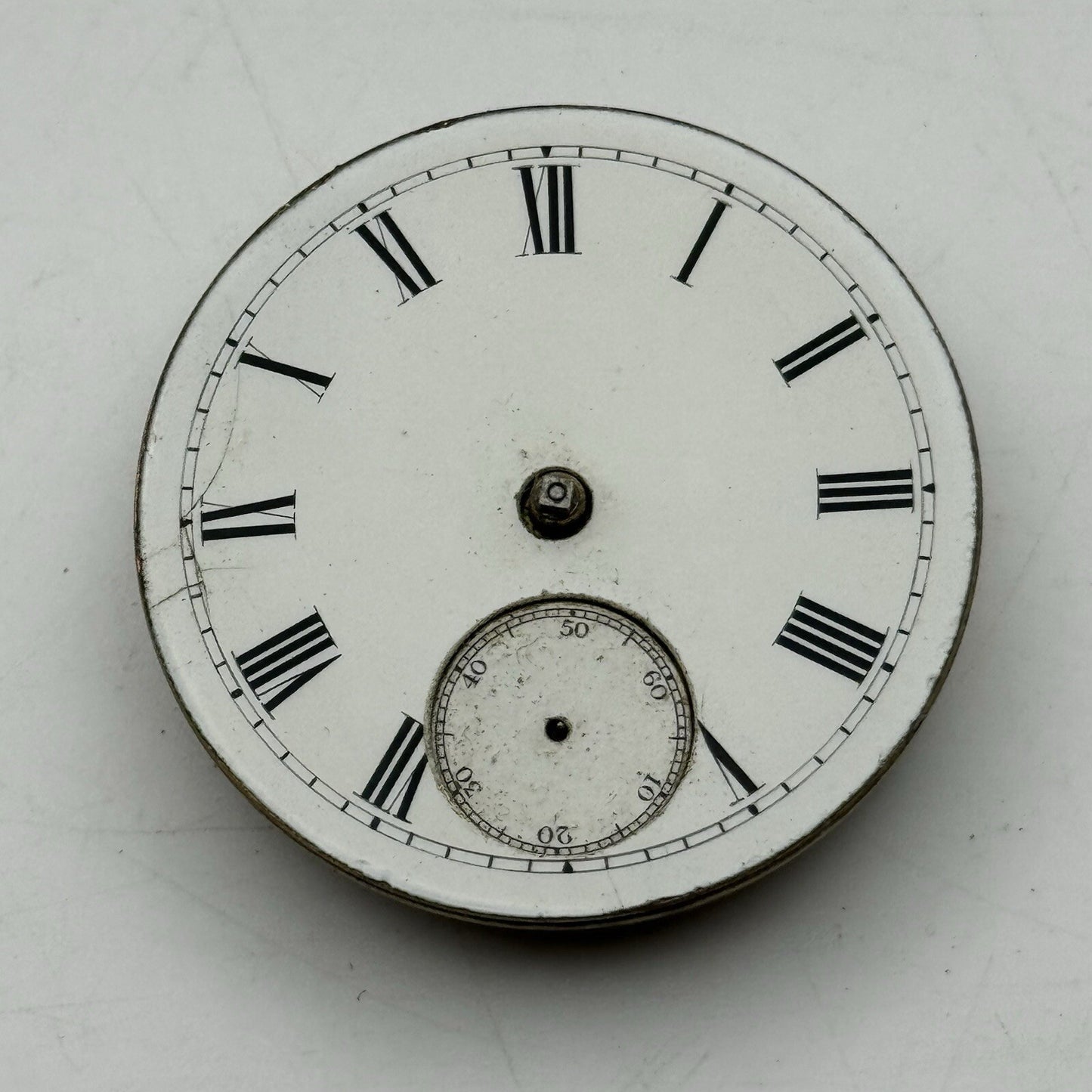 42.8mm Lancashire Watch Co Prescott Trademarked Pocket Watch Movement FOR PARTS