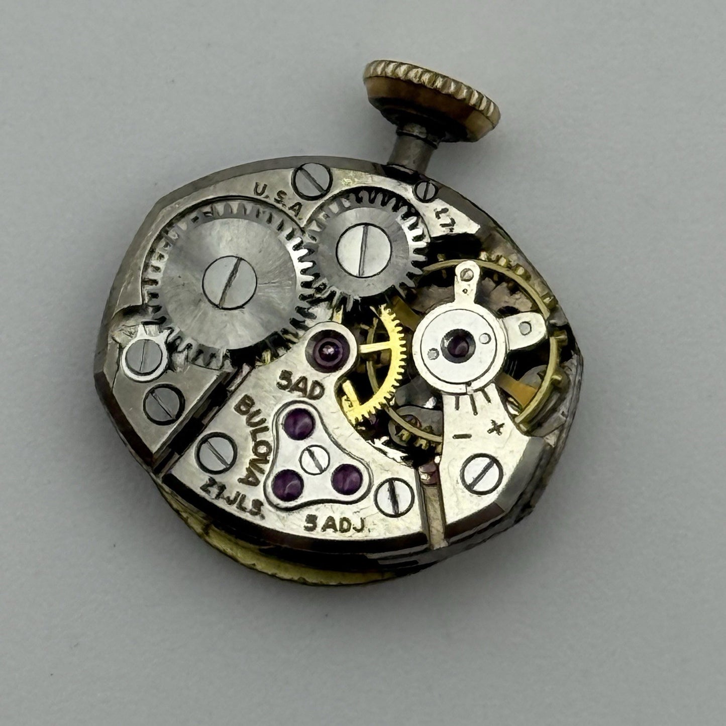 12.9mm Vintage Ladies Bulova 5AD Manual Wind Swiss Watch Movement PARTS REPAIR