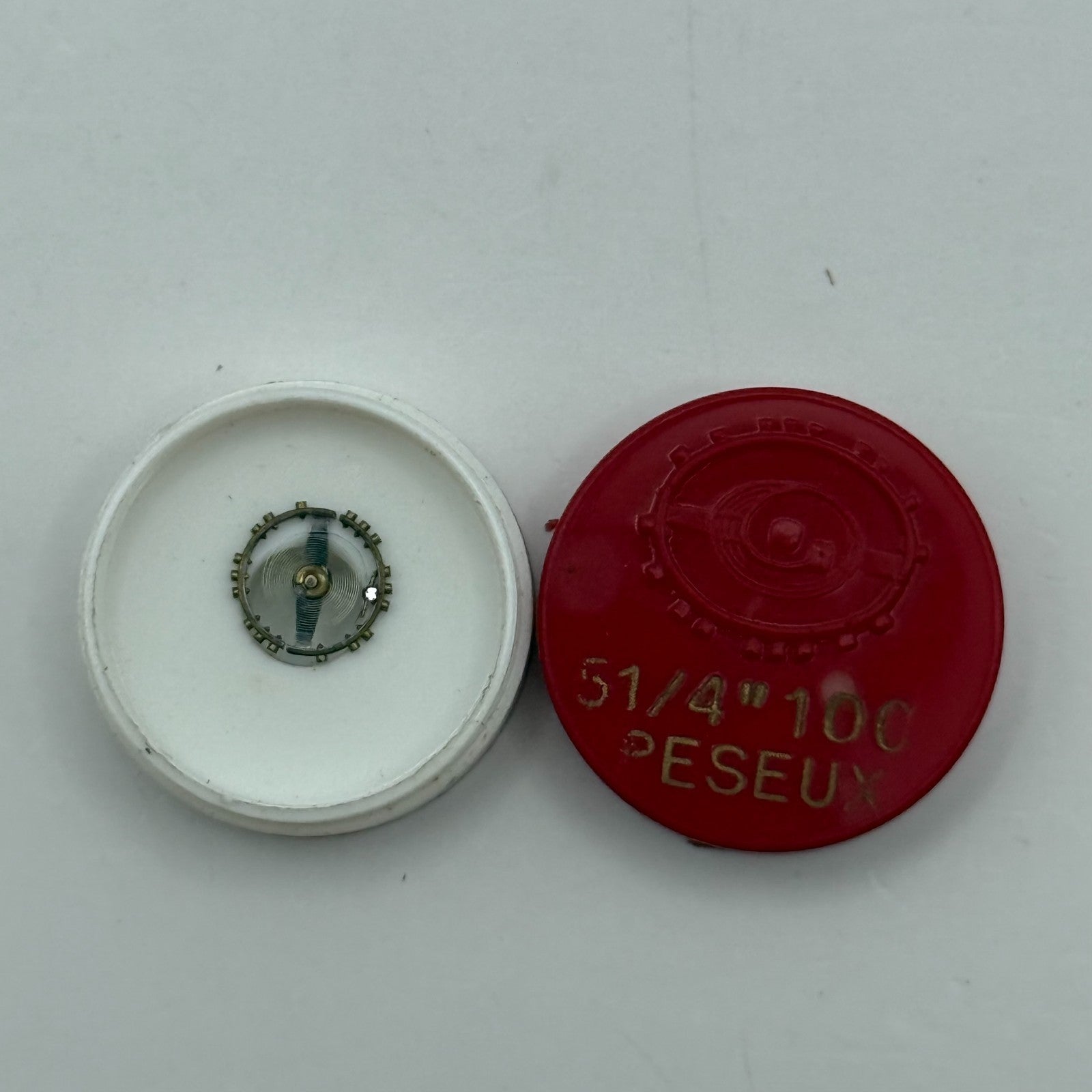 Peseux 100 Balance Wheel Complete And Spring 5¼’’’ Watch Movement Parts NOS