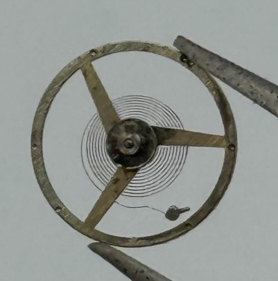 FEF 370 Balance Wheel Complete And Spring Inca Renata 1169 Watch Movement Parts 