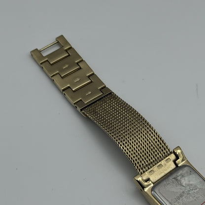 21mm Working Ladies Kenneth Cole Reaction Gold Plated Quartz Watch 6.5 Inches