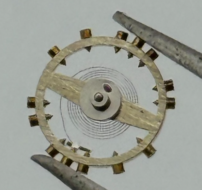 ETA 746 Balance Wheel Complete And Spring 4 1/2''' 144 M Watch Movement Parts