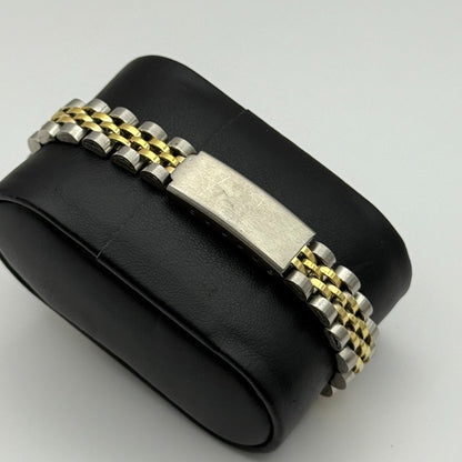 24mm Working Ladies Philip Mercier L123L Two Tone Quartz Watch 6.75 Inches