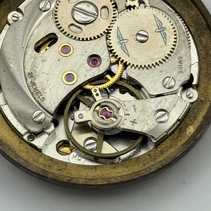 AS 2061 Date Watch Movement Rotary Manual Wind Vintage Swiss Parts Repair 25.5mm