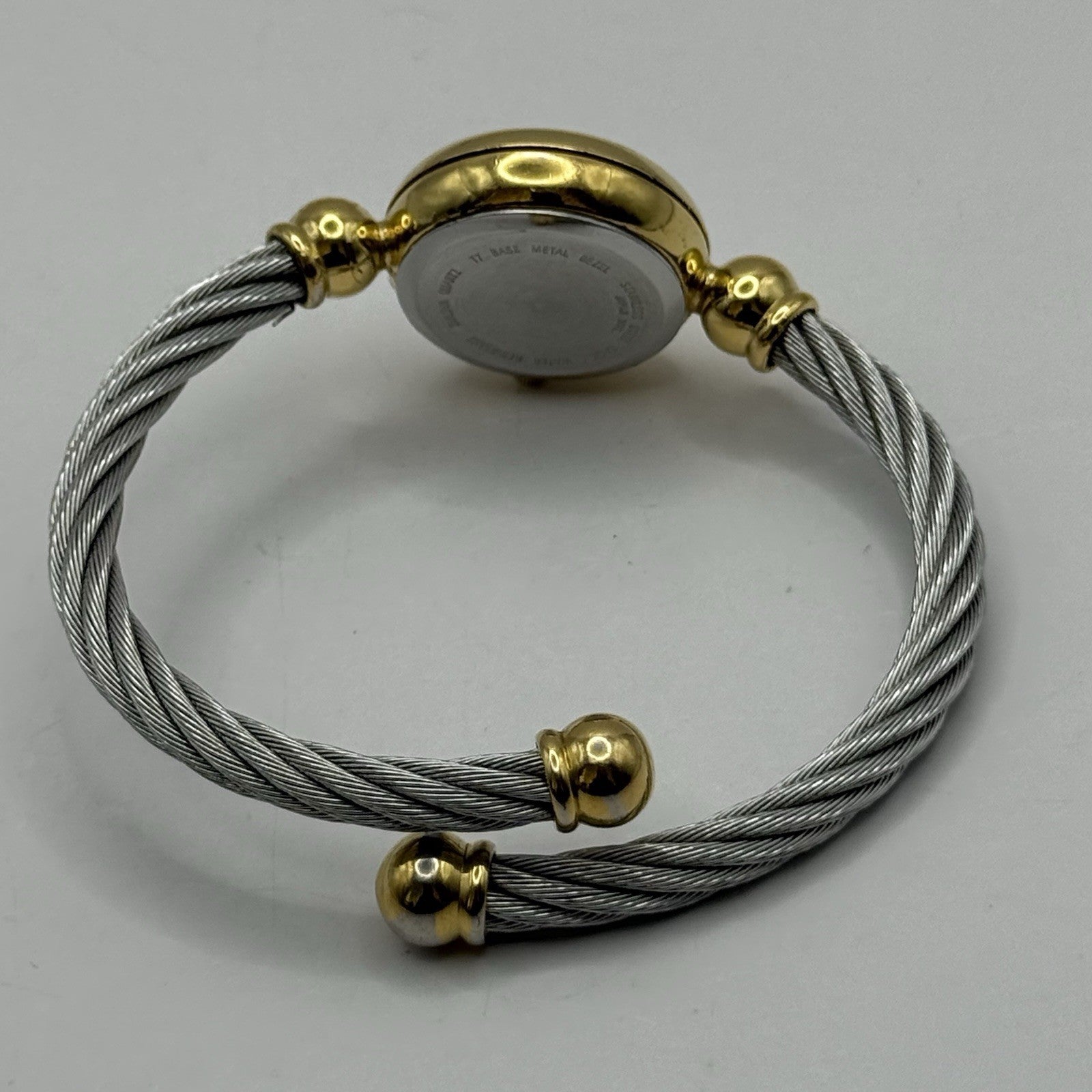 24mm Working Ladies Caravelle By Bulova Blue Dial Quartz Bangle Watch 6 Inches