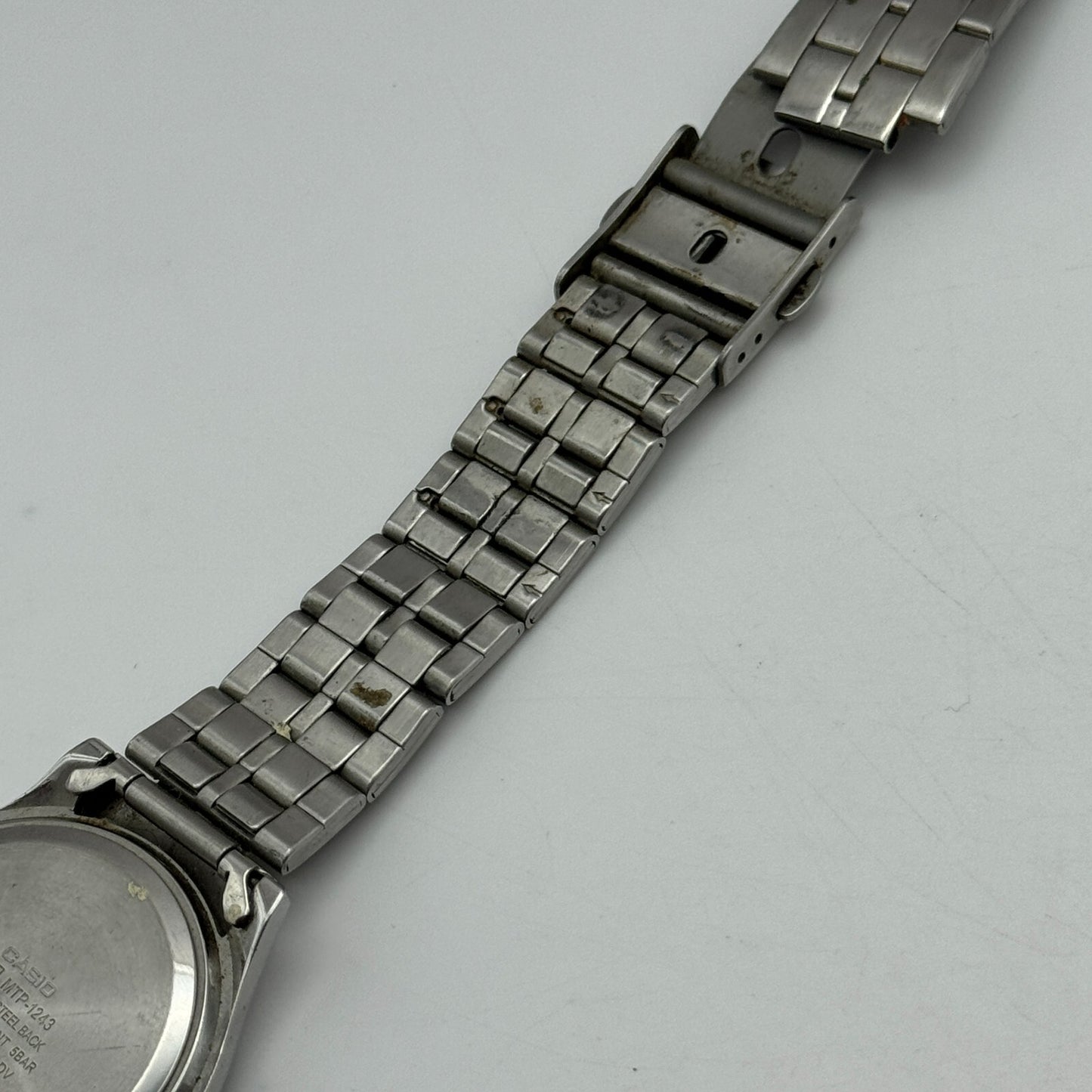 40mm Men’s Working Casio MTP-1243 Water Resist 50M Purple Dial Watch New Battery