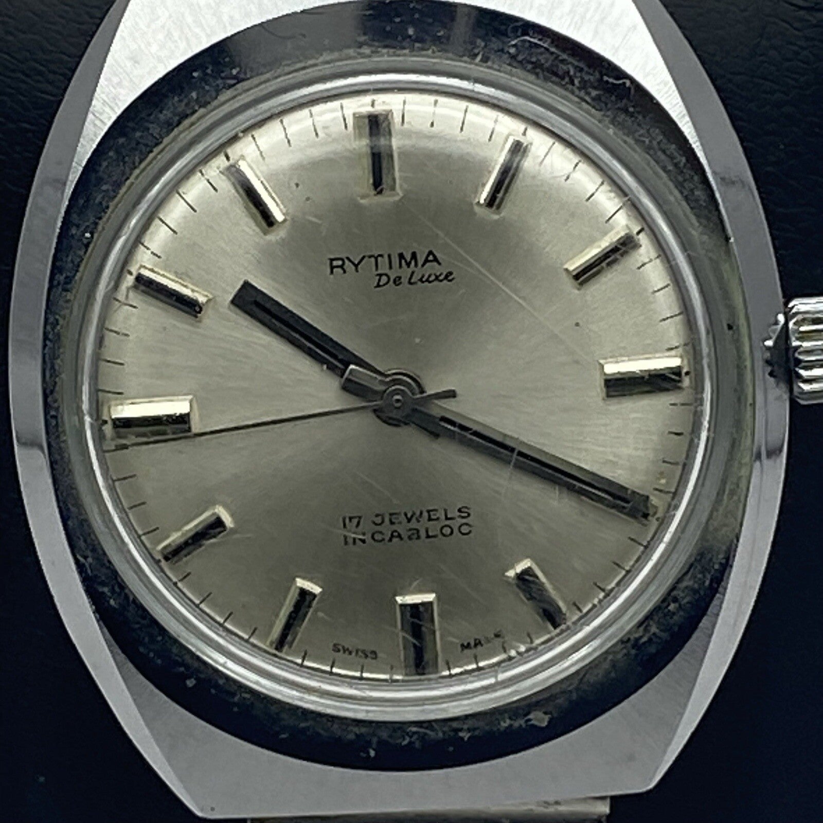 35mm RUNNING TO REPAIR Vintage Rytima De Luxe Ronda RAX 1233 Movement For Parts