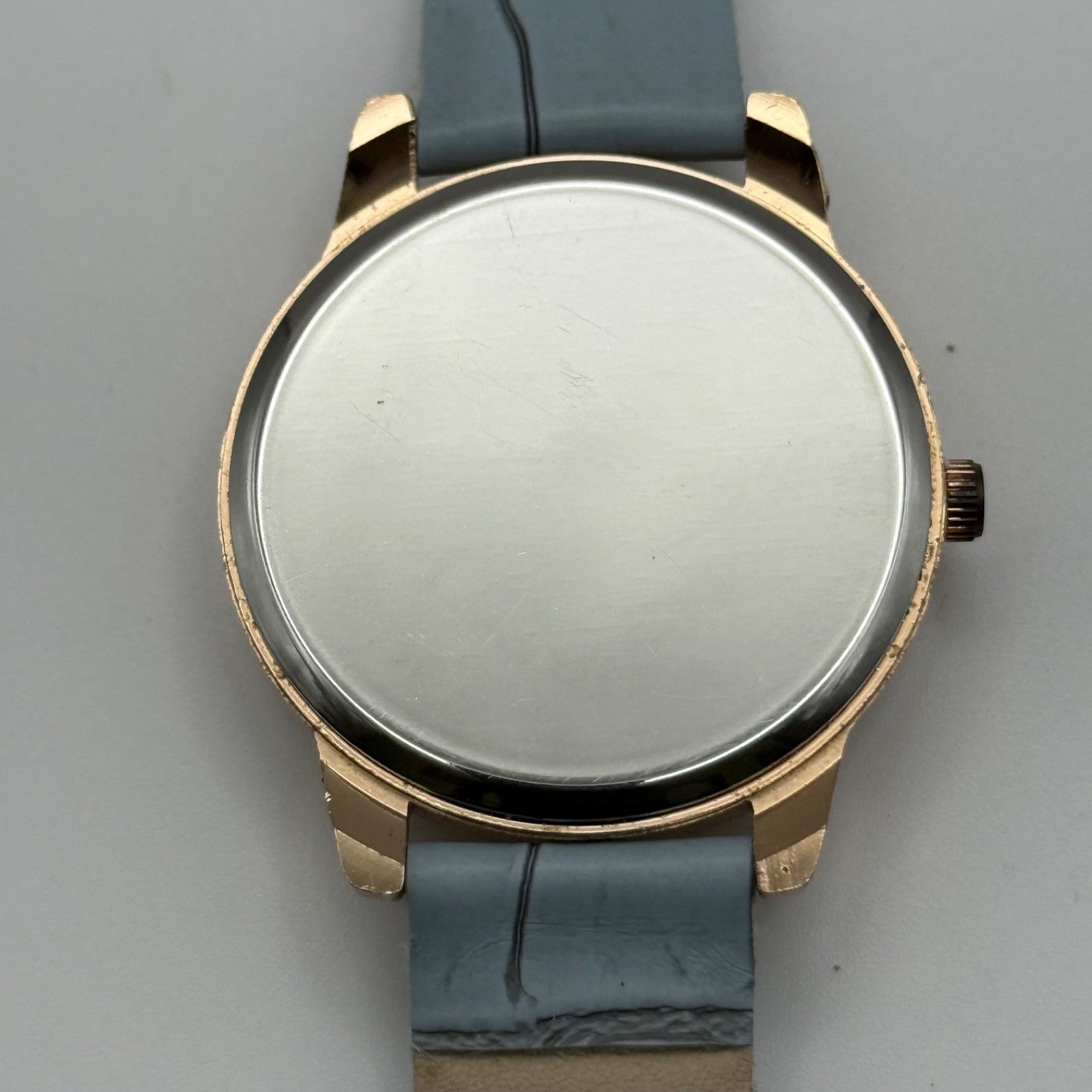 Working Ladies Rose Gold Tone Blue Dial & Strap Seconds Hand 34mm Quartz Watch