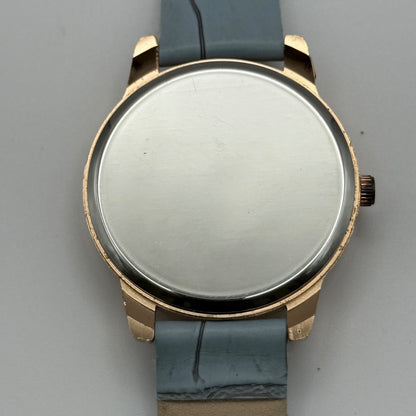 Working Ladies Rose Gold Tone Blue Dial & Strap Seconds Hand 34mm Quartz Watch