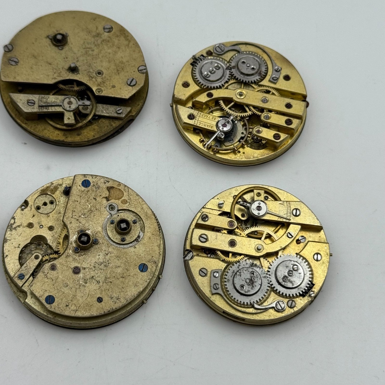 Bundle Of 6 Mixed Antique / Vintage Pocket Watch Movements PARTS REPAIR SPARES
