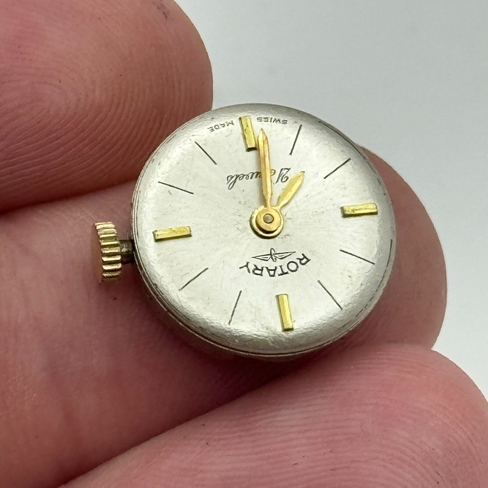 15.5mm Running Rotary ETA 2412 Manual Wind 21 Jewels Watch Movement PARTS REPAIR