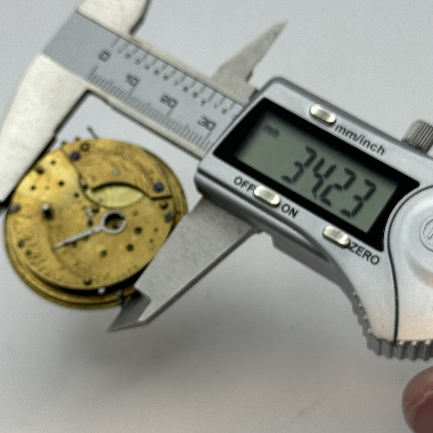 39.2mm Antique G P Perks King Williams Town Fusee Pocket Watch Movement PARTS