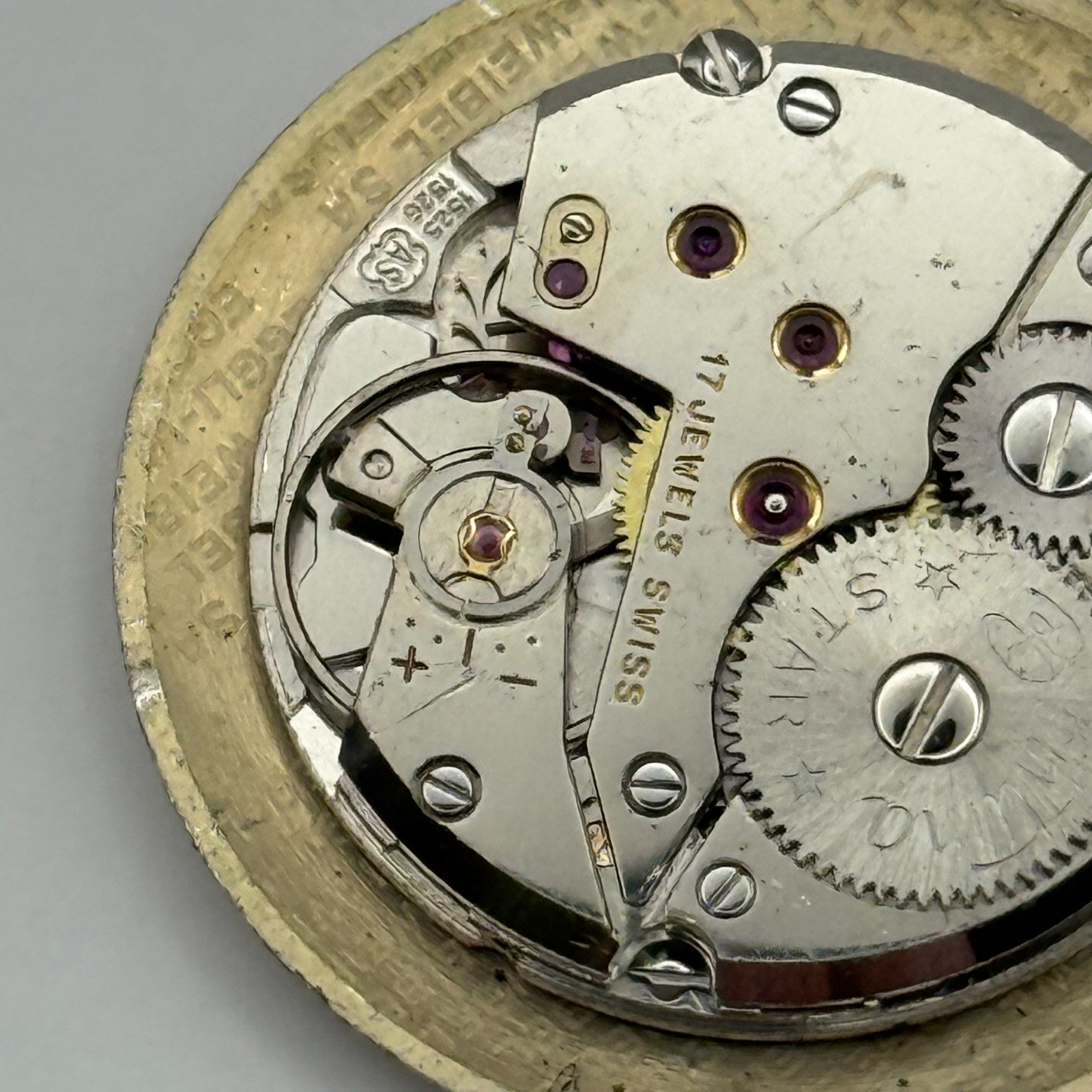 AS 1525 1526 Watch Movement Bentima Manual Wind Vintage Parts Repair 23.6mm