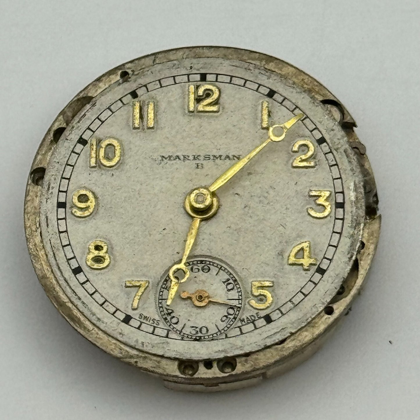 23.6mm Vertex V.W Marksman Manual Wind Swiss Made 15 Jewels Watch Movement PARTS