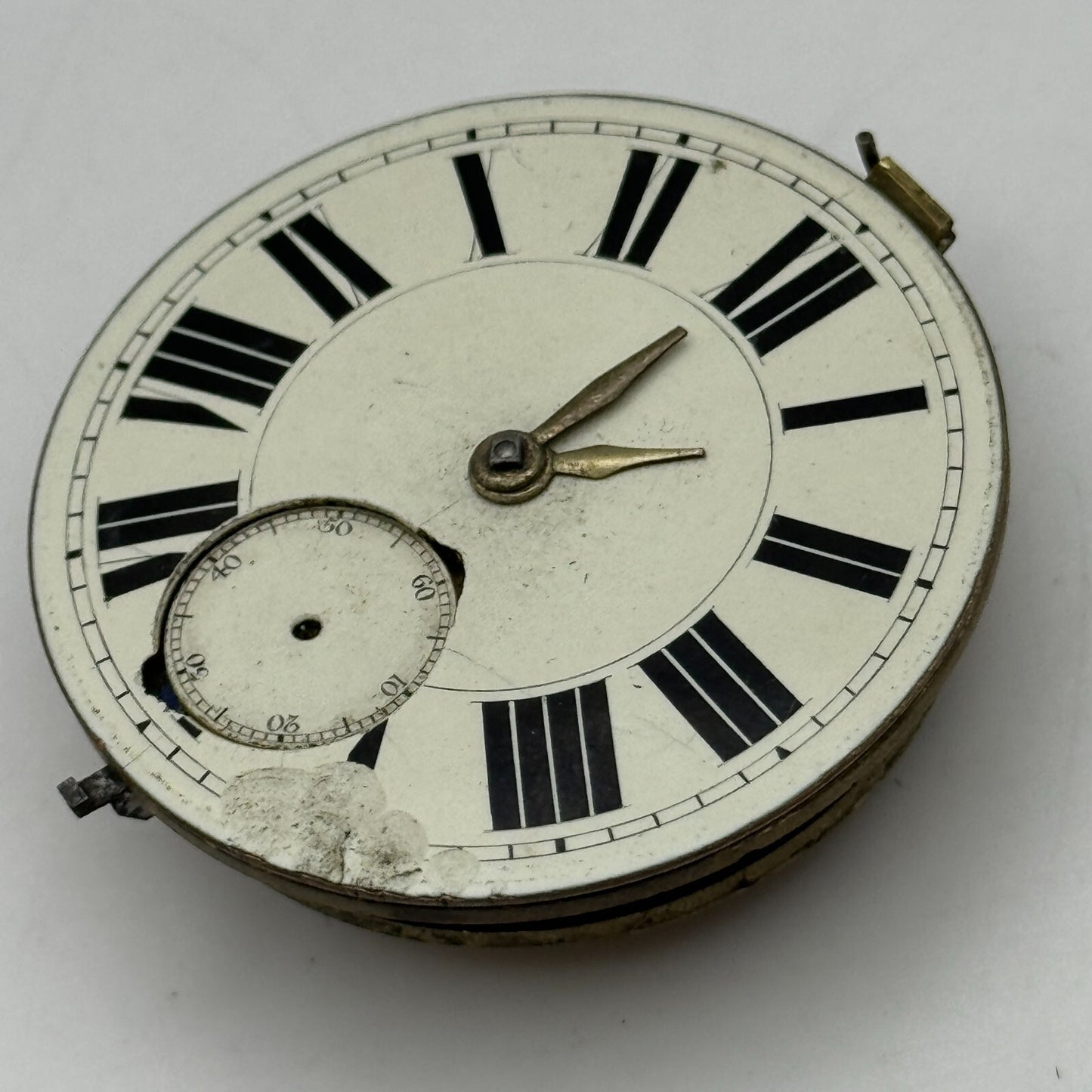 46.7mm Antique Key Wound Pocket Watch Movement PARTS
