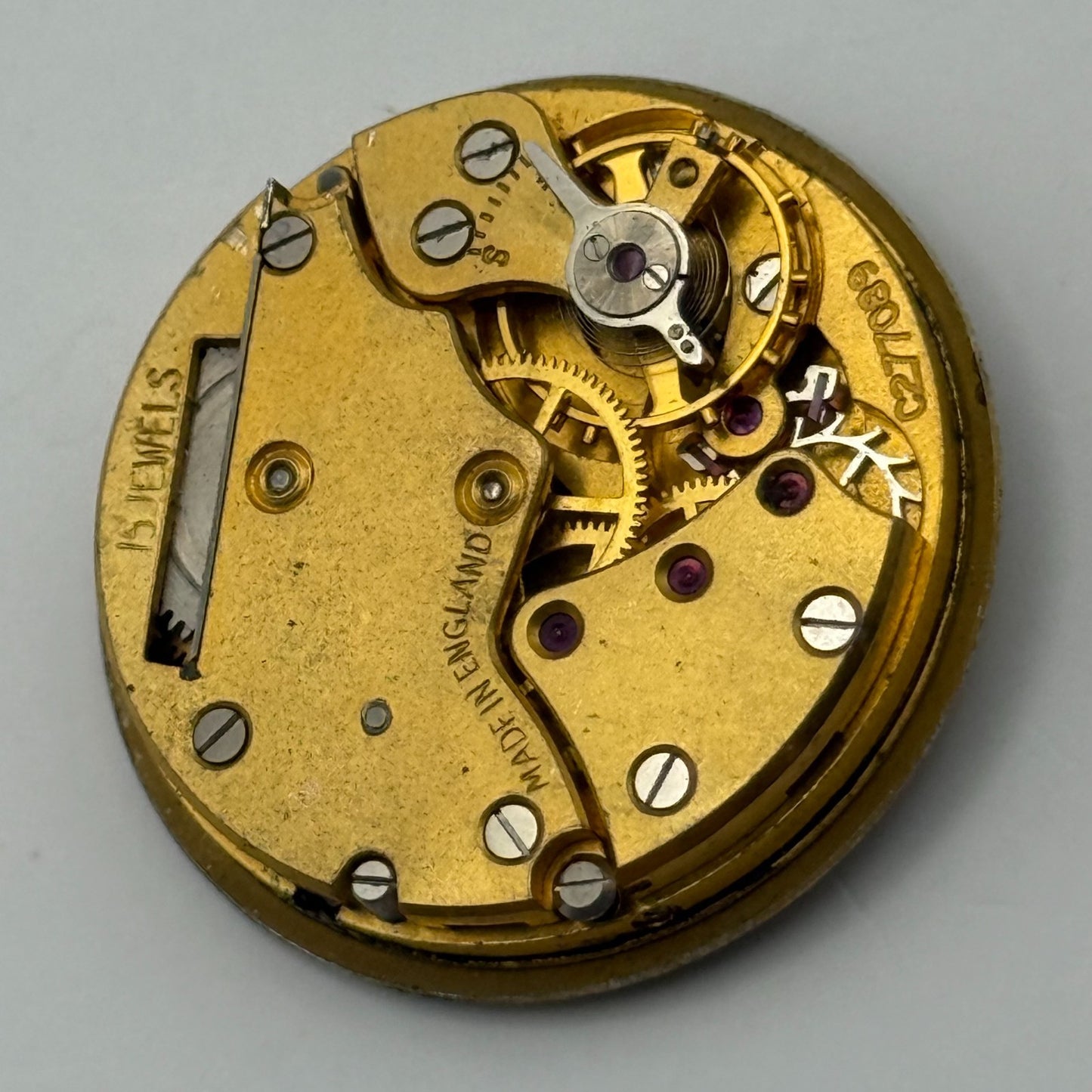 Smiths De Luxe C277089 Watch Movement Manual Wind Vintage Parts Repair 26.6mm