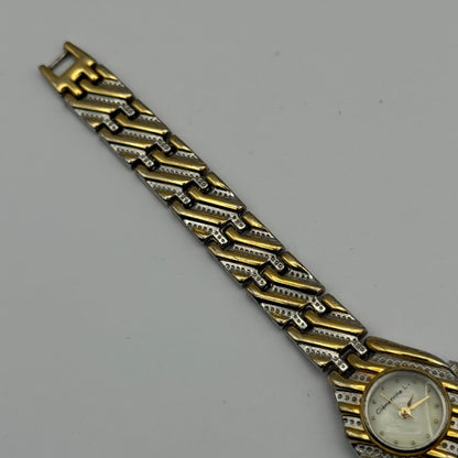 Clementine L. Ladies Quartz Watch MOP Dial Two Tone Bracelet Working 22mn