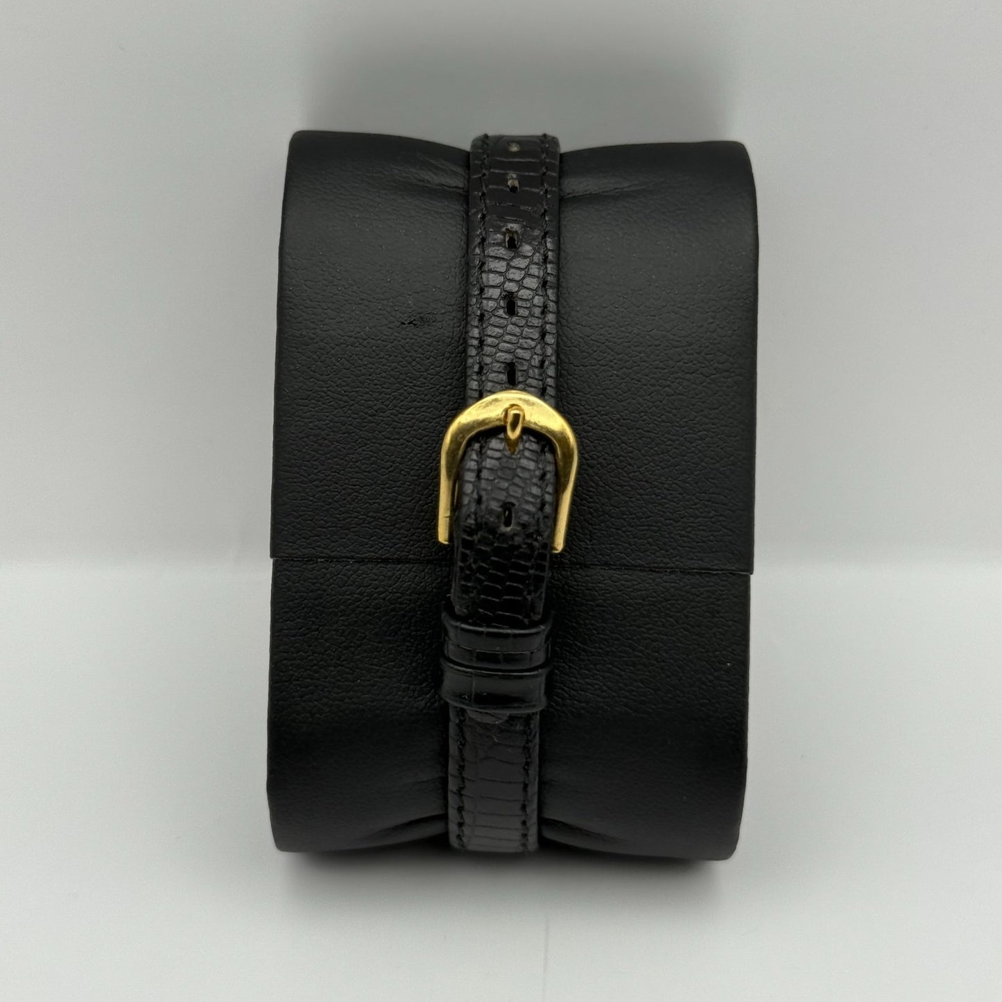 Kahuna Ladies Quartz Watch Floral Dial Black Leather Strap Working 30mm