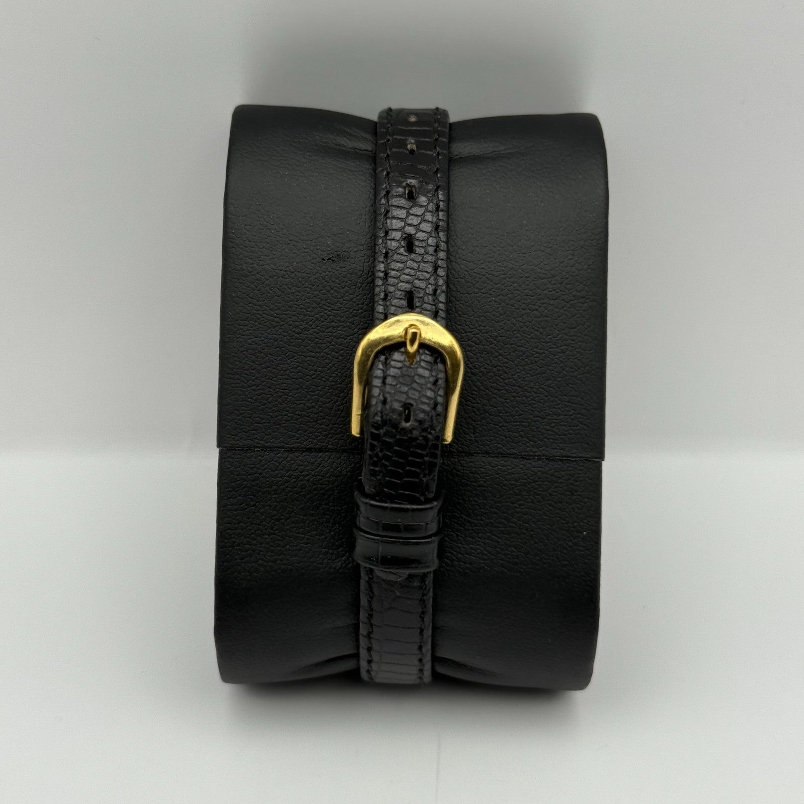 Kahuna Ladies Quartz Watch Floral Dial Black Leather Strap Working 30mm