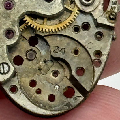 15.2mm Etna Watch Co As 24 A Schild Partial Manual Wind Watch Movement PARTS