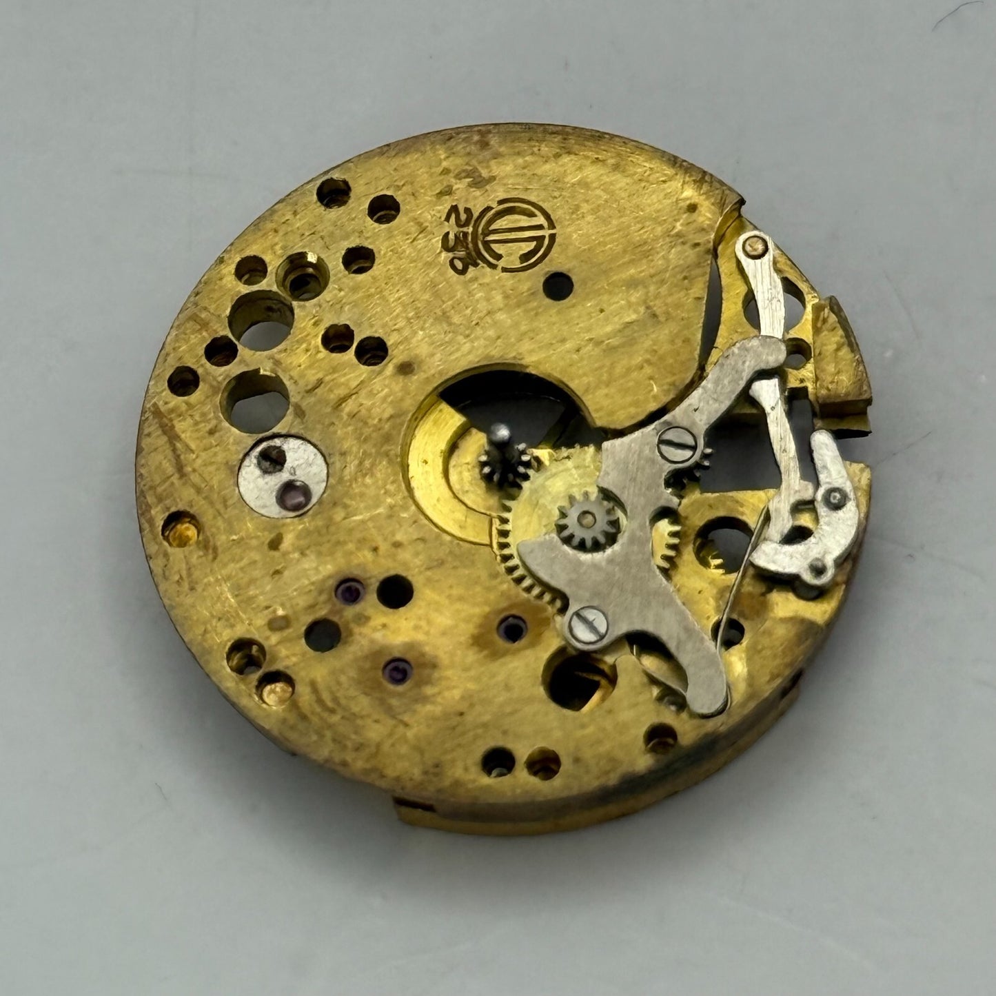 23.6mm Vintage Cupillard Cal 233 Manual Wind Partial Watch Movement PARTS REPAIR
