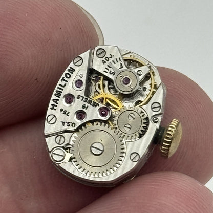 12.9mm Ladies Running Hamilton 756 Manual Wind 17 Jewels Watch Movement PARTS