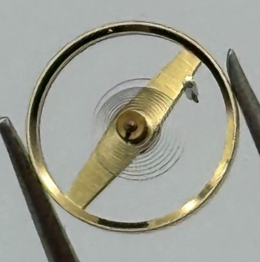 ST 69 Balance Wheel Complete And Spring 6 3/4 8''' 1155 Watch Movement Parts NOS