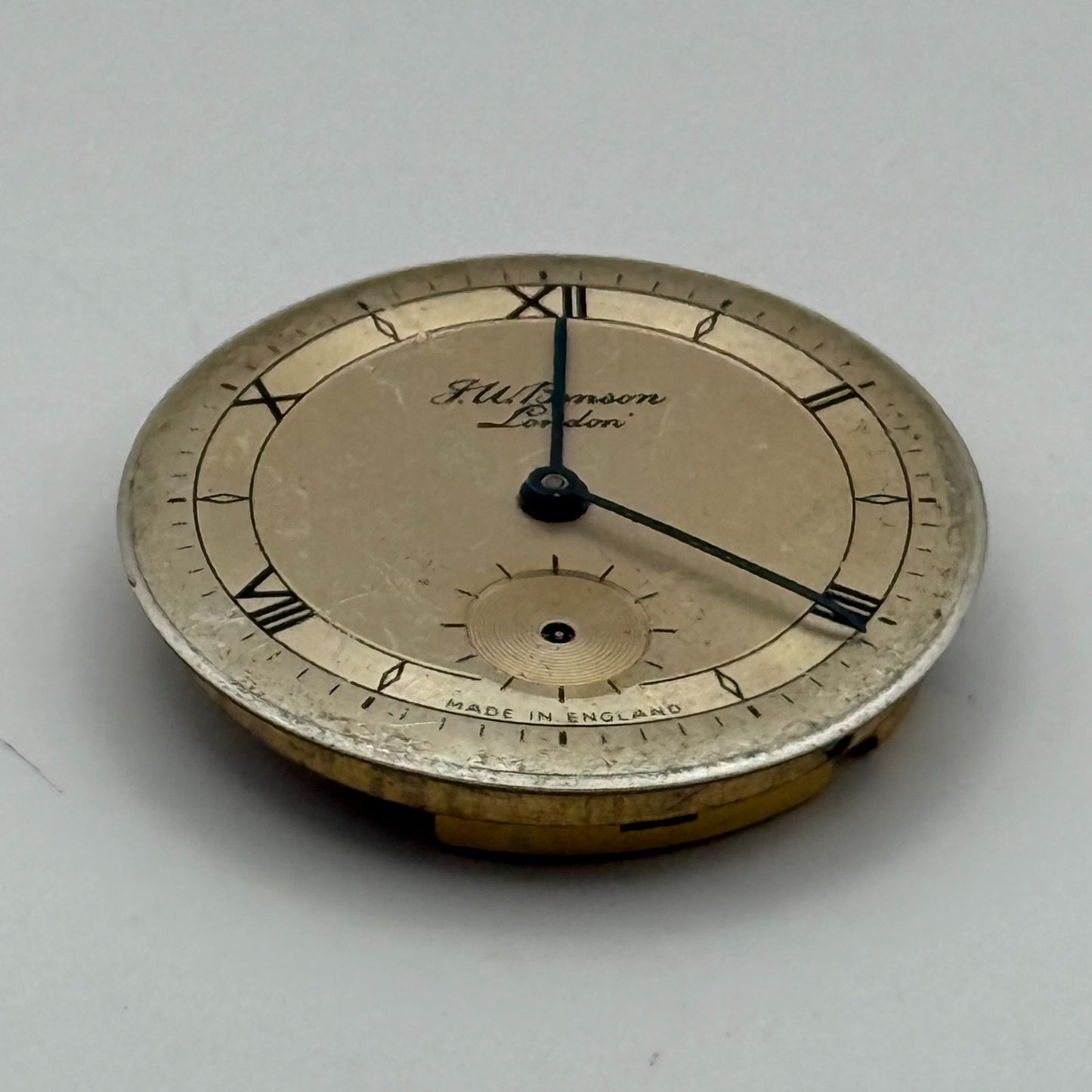 J W Benson Smiths De Luxe 15 Jewels Watch Movement Manual Wind Parts 26.9mm