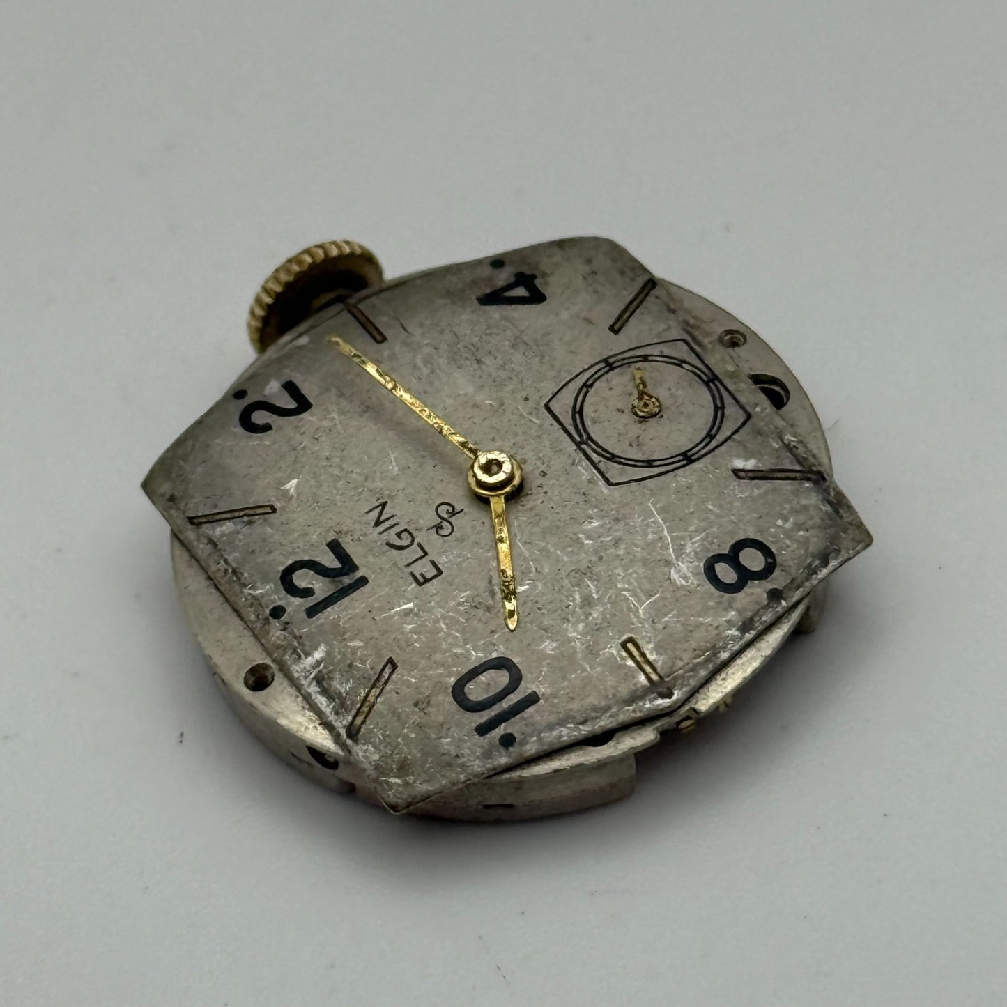 1942 Vintage 8/0s Elgin 554 Model 7 American Watch Movement PARTS REPAIR SPARES