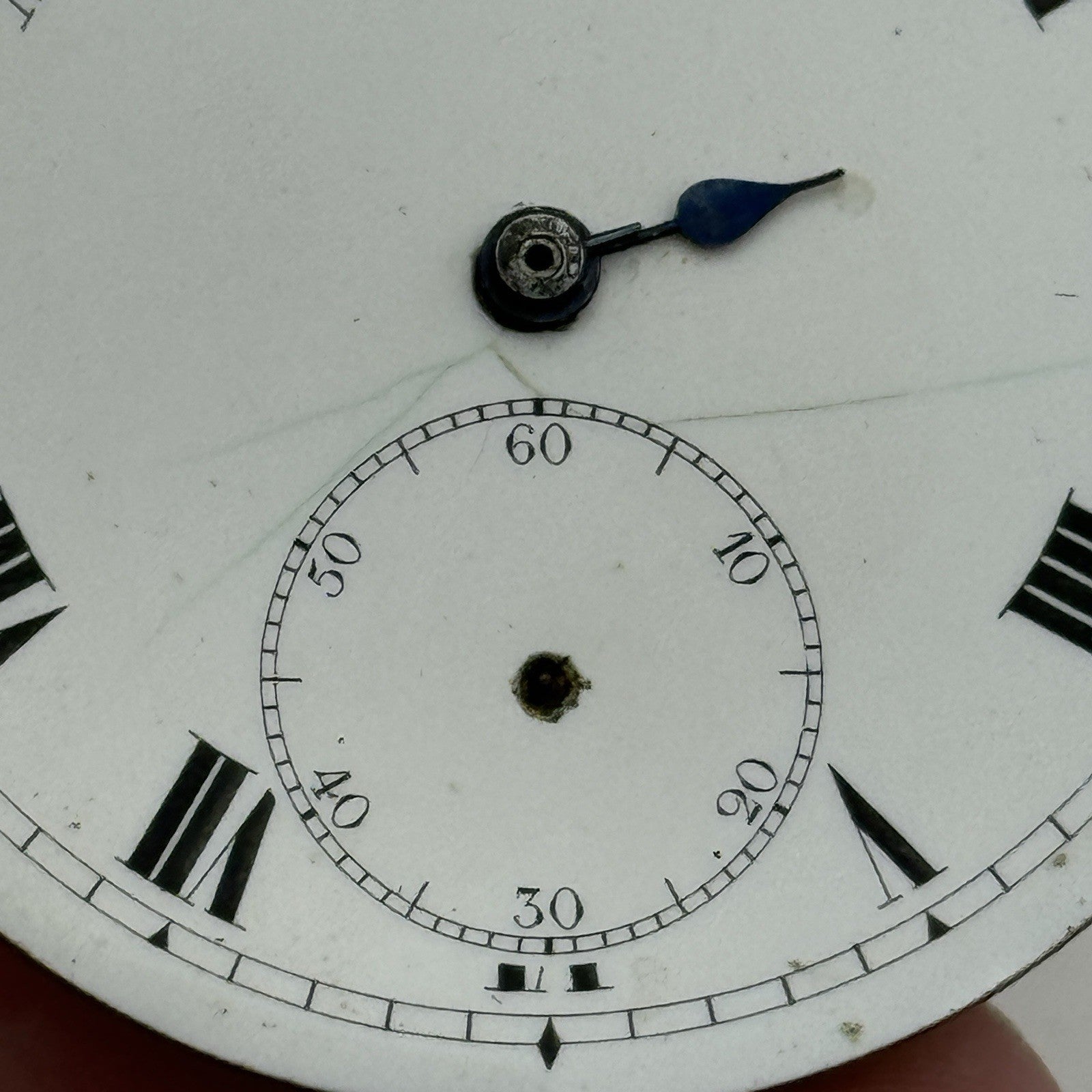 42.8mm Buren Sub Seconds Vintage Pocket Watch Movement And Dial PARTS SPARES