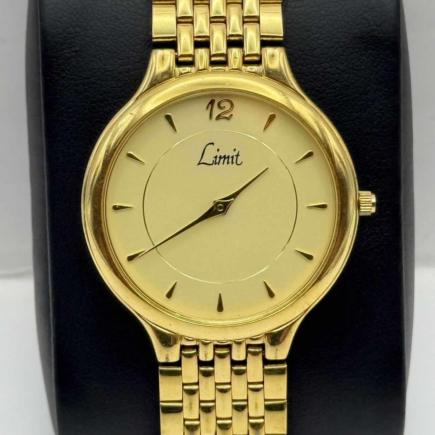 33mm Working Unisex Limit VX50/0511 Gold Plated Quartz Watch 7.75 Inches