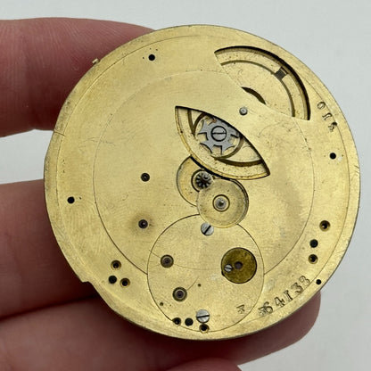 47.8mm Antique Compensation Balance Key Wound Pocket Watch Movement PARTS SPARES