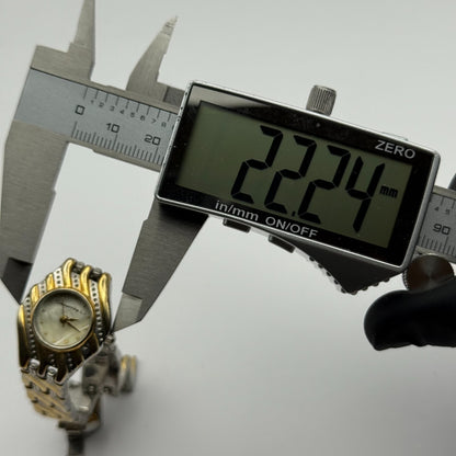 Clementine L. Ladies Quartz Watch MOP Dial Two Tone Bracelet Working 22mn