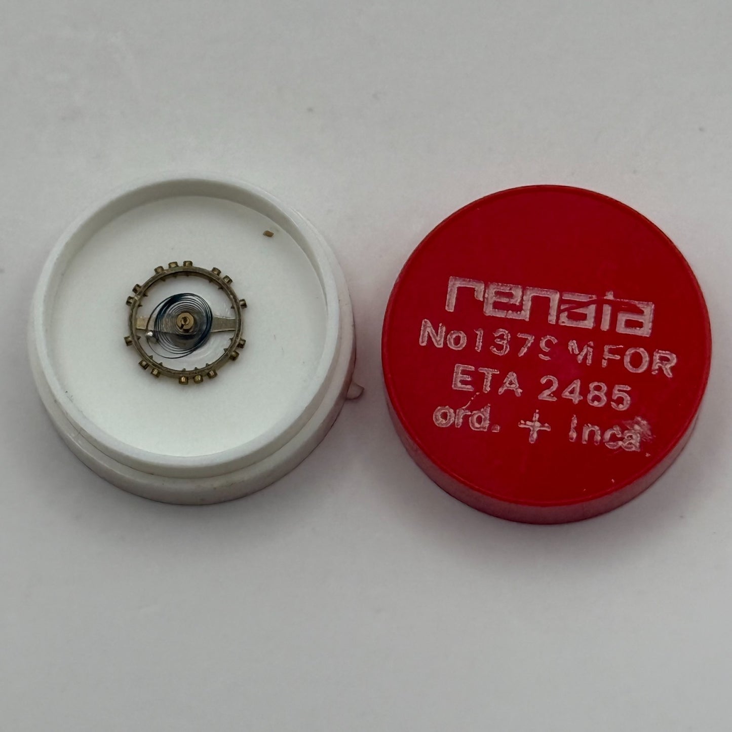 ETA 2485 Balance Complete Ord. + Inca Renata 1379 M Watch Movement Parts DAMAGED