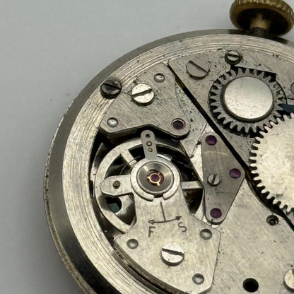 Smiths 21 Jewels Date Pointer Watch Movement Manual Wind Vintage Parts 30.4mm