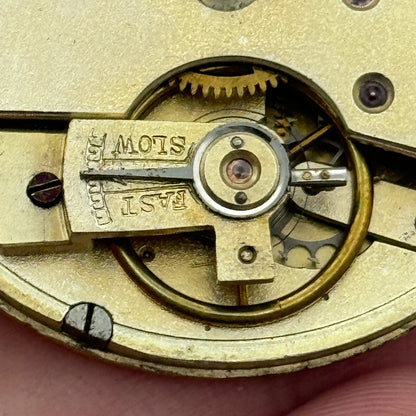45.1mm Antique Unidentified Key Wound Pocket Watch Movement PARTS REPAIR SPARES