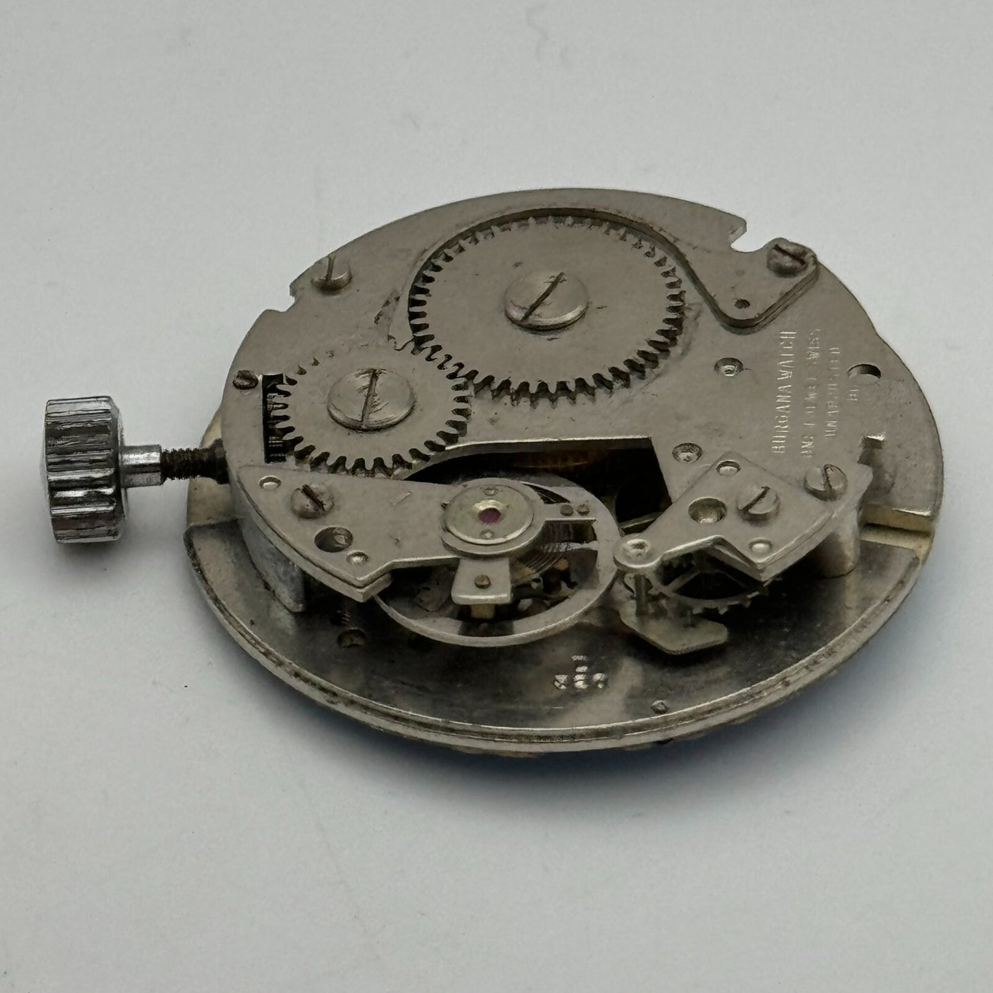 31.2mm Lucerne Burgana D320 Earth Blue Dial Watch Movement Swiss Vintage PARTS